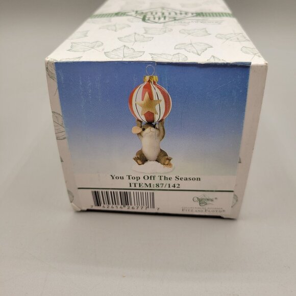 Charming Tails You Top Off The Season Figurine Christmas Early Introduction - Picture 7 of 7
